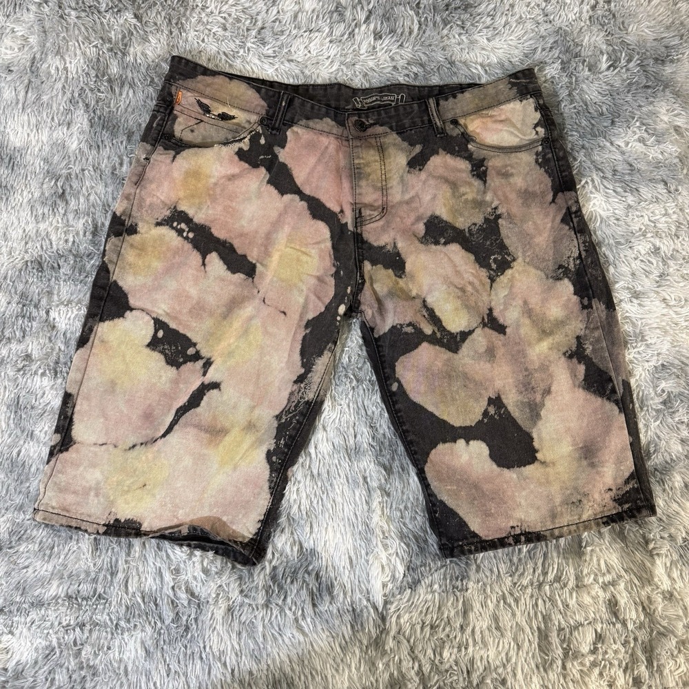 Robins Jean long flap men's jeans 44  acid rhinestone short pant